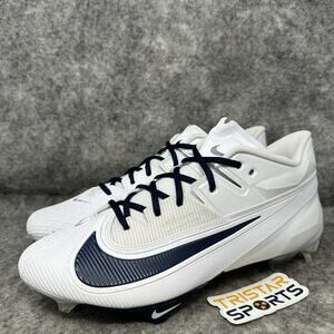 Nike Vapor Edge Elite 360 2 Football Cleats Mens 12 Wide White Navy FJ6125-103